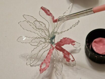 Drahtblume rosa weiß DIY Geschenkkarten handgefertigte Karten handgemachte Grußkarten DIY Bastelideen Kartenbasteln Ideen Herstellung – Bild 5