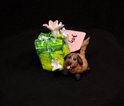 Schnuckelsteppi Figur Hund mit Blümchen Nr13