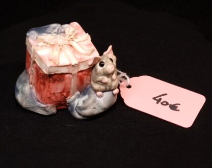 Schnuckelsteppi Figur Chinchilla auf Stein Nr21