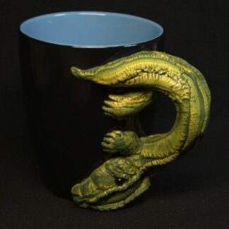 Keramik Tasse mit Tiergriff - Krokodil