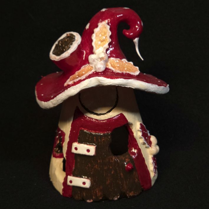 abbruchreifes Wichtelhaus für elektrische Teelichter 4