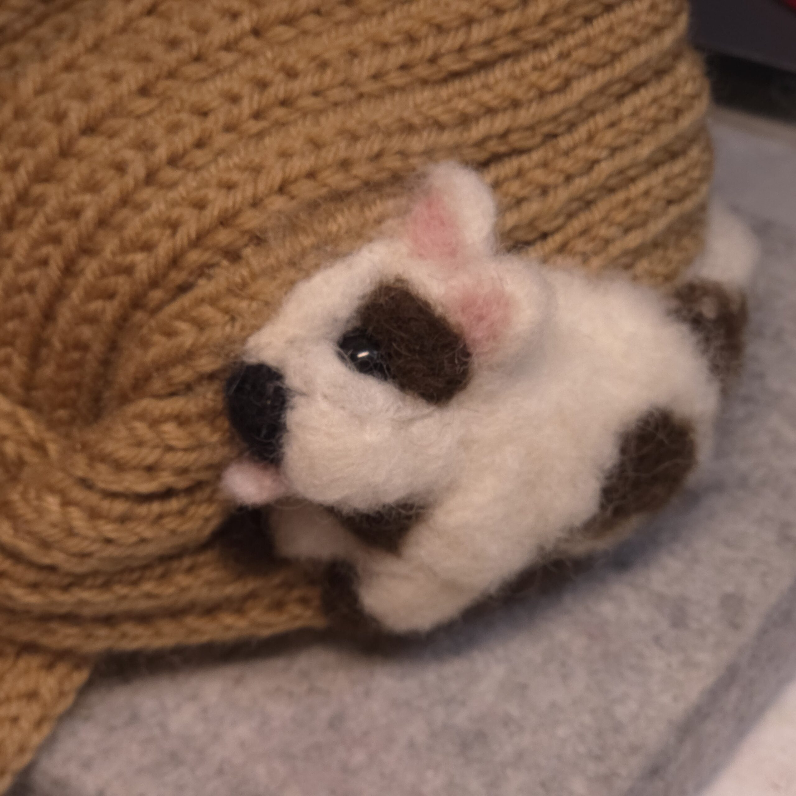 Winterstirnband mit Filzi Hund – Bild 5