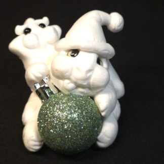 Sammelfigur mit Weihnachtskugel 6 - WUNSCHFARBE