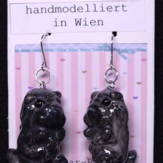Ohrhänger schwarzer Shar-Pei