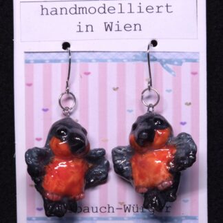 Ohrhänger Vogel Rotbauchwürger