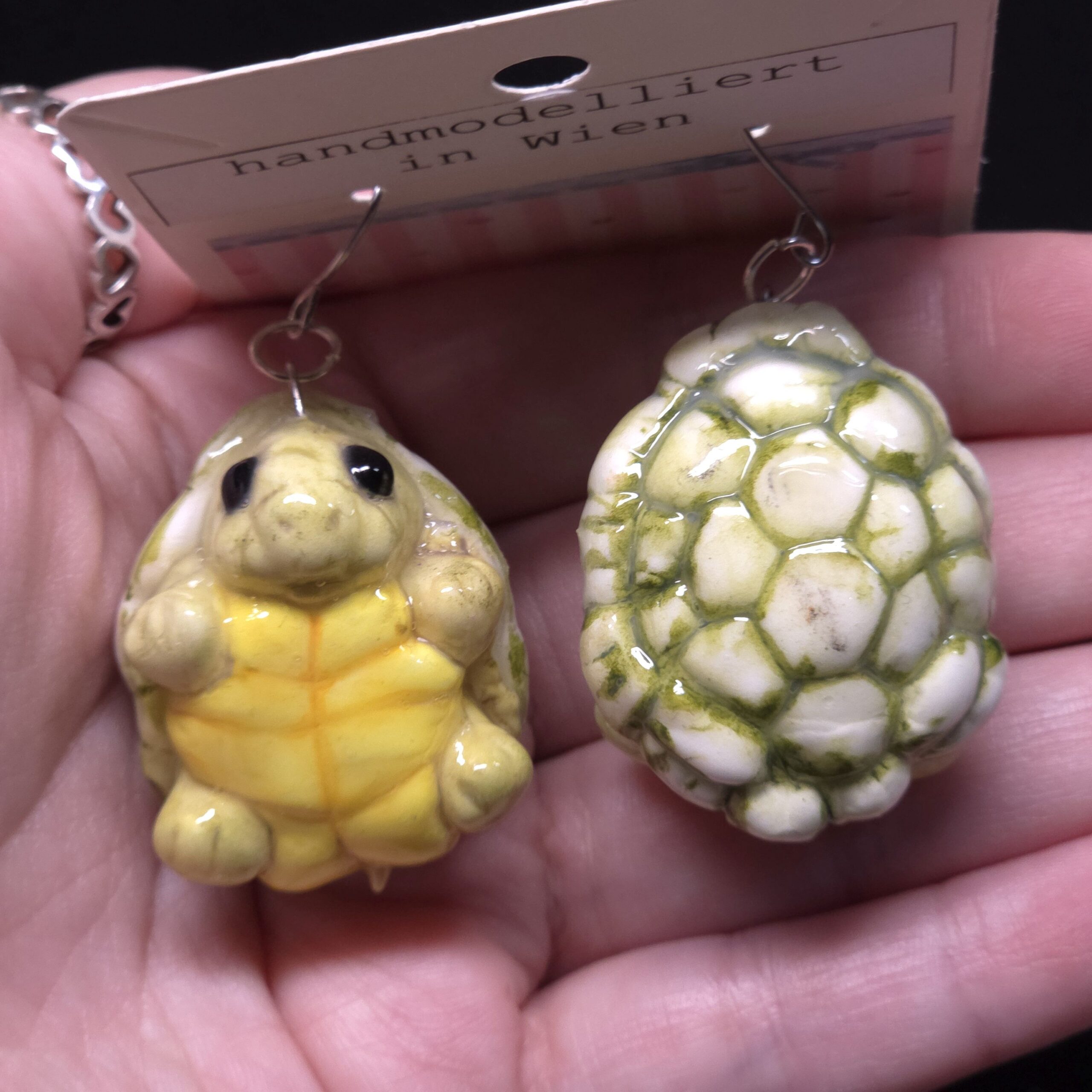 Ohrhänger gelber Bauch Schildkröte – Bild 2