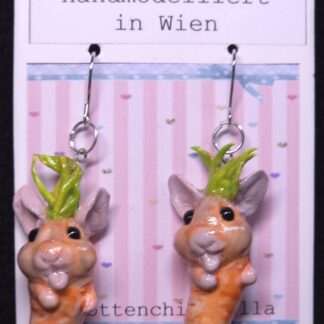 Ohrhänger Karotten Chinchilla hell