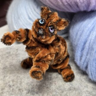 Pipe Cleaner Raubkatze Figur Wireart Dekofigur