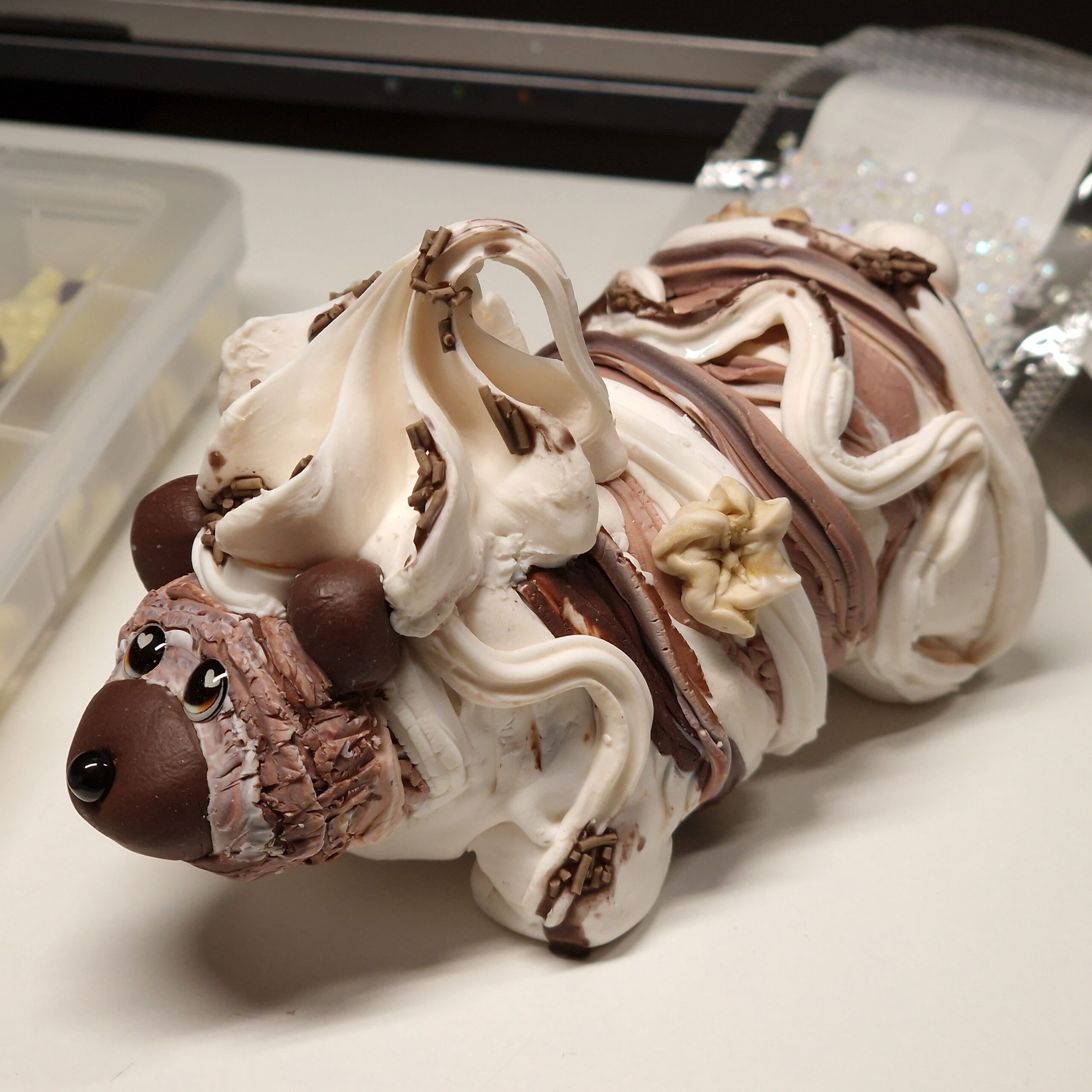 Bär Bananensplit Dekofigur