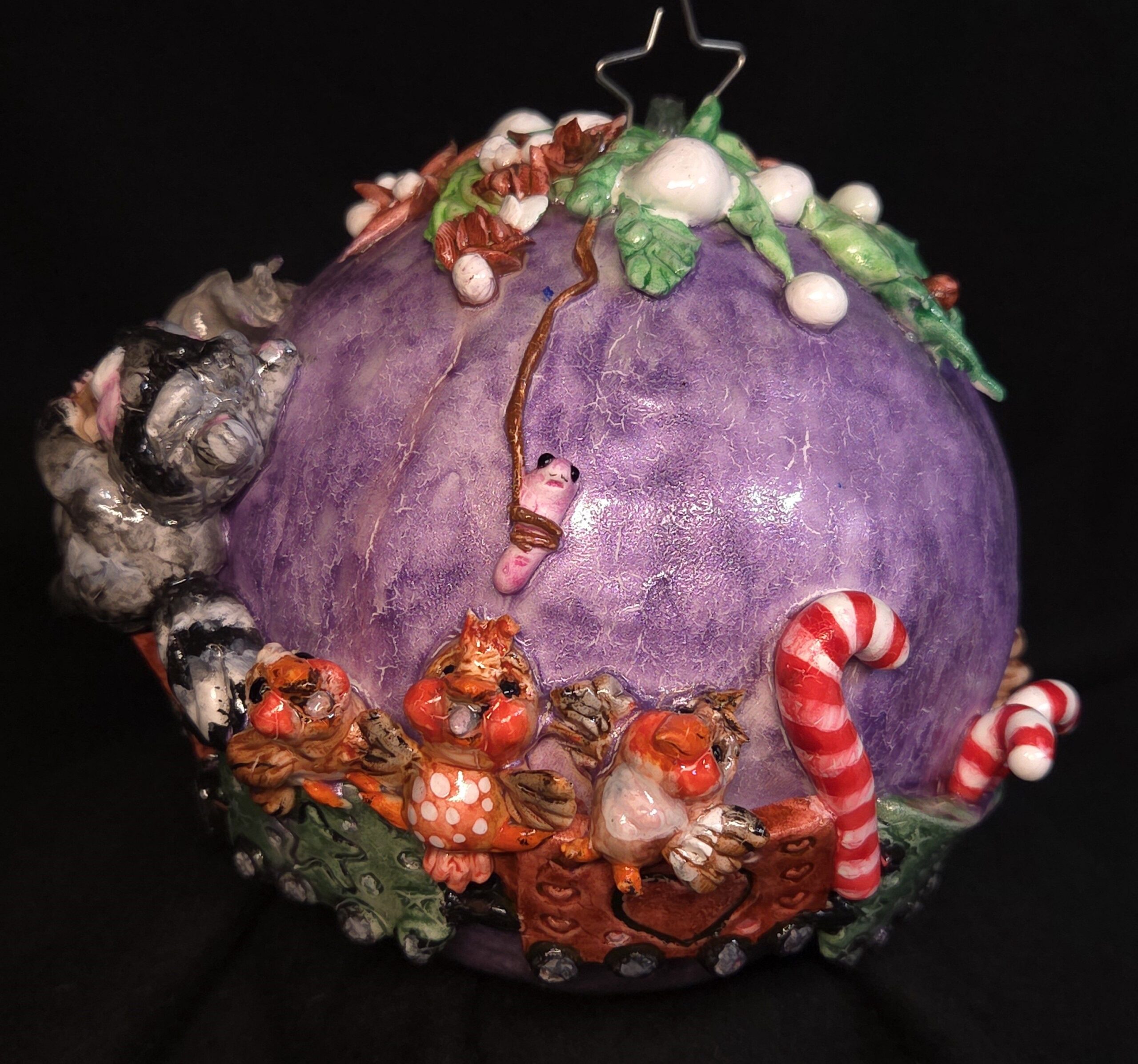 Christmas Candy Zug 10cm Weihnachtskugel zum aufhängen – Bild 7