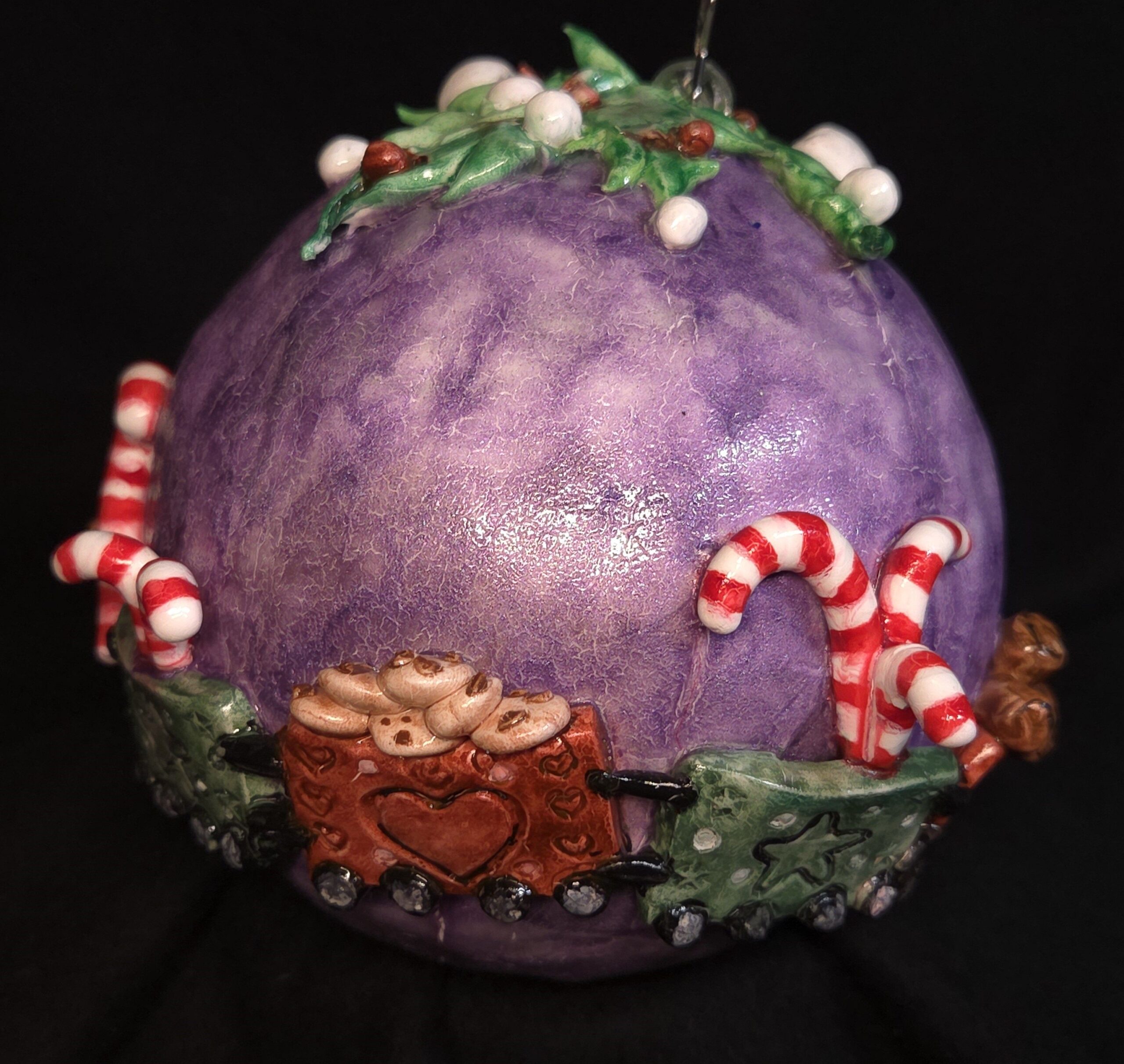 Christmas Candy Zug 10cm Weihnachtskugel zum aufhängen – Bild 6