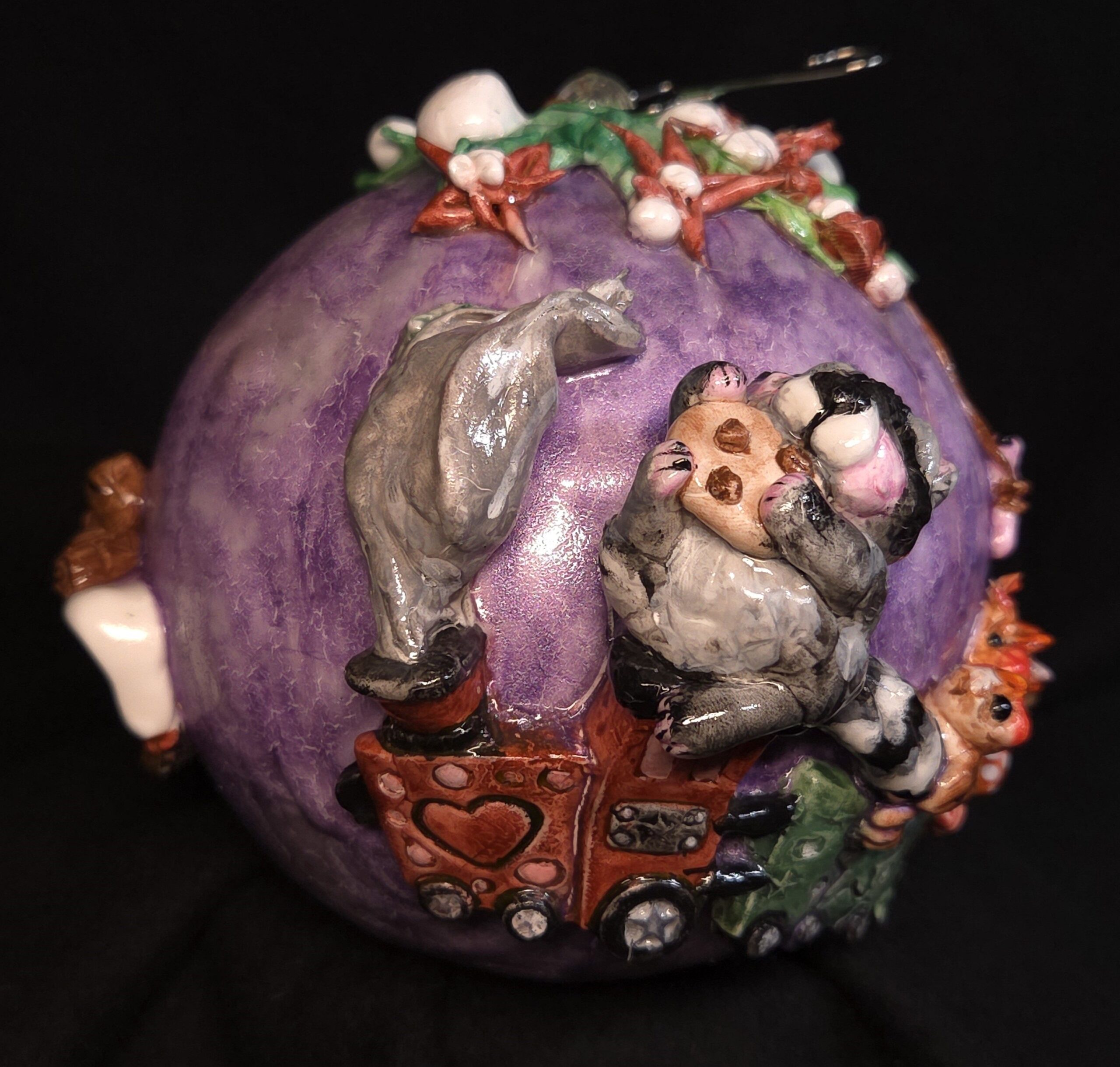 Christmas Candy Zug 10cm Weihnachtskugel zum aufhängen