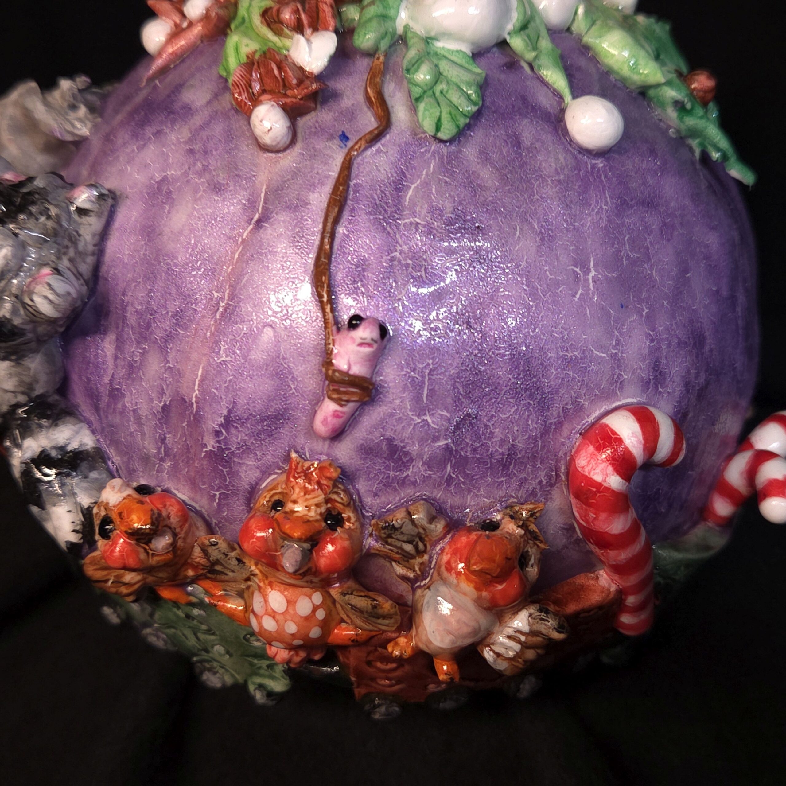 Christmas Candy Zug 10cm Weihnachtskugel zum aufhängen – Bild 3