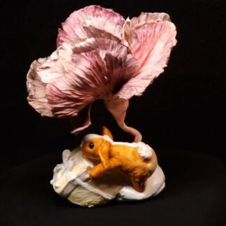 Blume mit Kaninchen Baum Ornament Dekofigur
