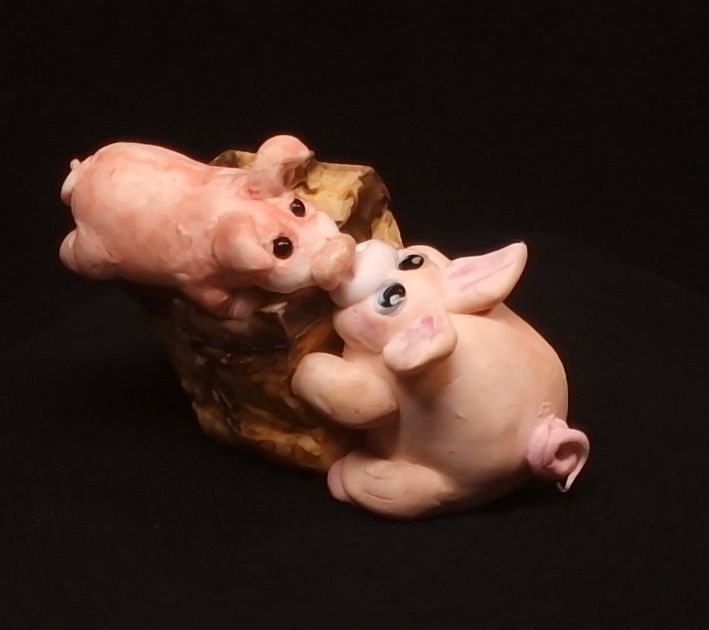 Schweinchenbande Baum Ornament Dekofigur – Bild 2